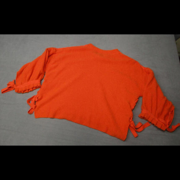 Free People Everlasting Cashmere Oversize Pullover Sweater Size XS/S Orange Ties - Picture 8 of 9